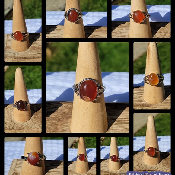 Carnelian Gemstone Rings - Picture 1 of 10